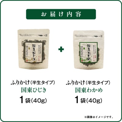ごはんが進む!海のふりかけ 2袋(わかめ1・ひじき1) 半生 ソフトタイプ_2515R-2