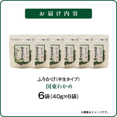 ごはんが進む!海のふりかけ 6袋(わかめのみ) 半生 ソフトタイプ_2515R-6