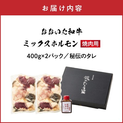 【秘伝のタレ付】おおいた和牛ミックスホルモン400g×2パック_2678R