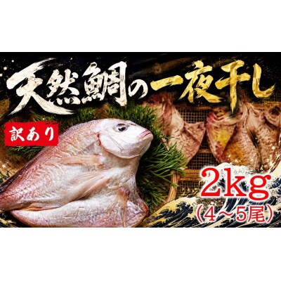天然鯛の一夜干し 訳あり 2.0kg(4尾〜5尾) 干物 タイ おかず つまみ_1613R
