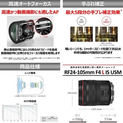 【Canon】交換レンズ RF24-105mm F4 L IS USM カメラ レンズ_0065C