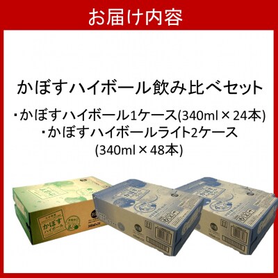 2種のかぼすハイボール飲み比べセット ハイボール1ケース・ハイボールライト2ケース_2828R