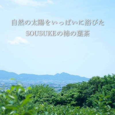 柿の葉茶　薪火焙煎深煎り　2袋セット