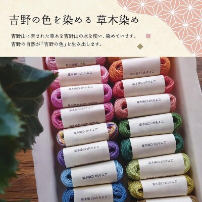【全6回定期便】草木染刺し子糸20番手 4本撚り 約30mおまかせ20色セット 