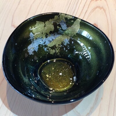 フリーボウル2個セット　マジョ金箔グリーン