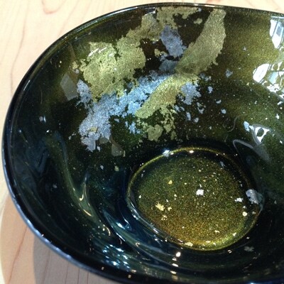 フリーボウル2個セット　マジョ金箔グリーン