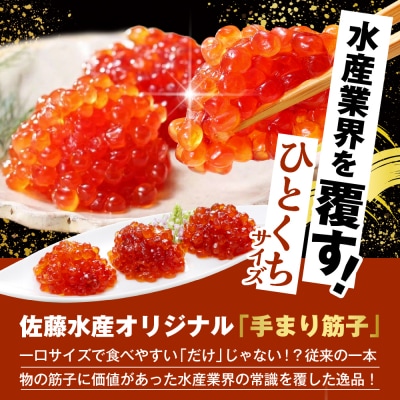 佐藤水産 手まり筋子100g×2本 & 鮭ルイベ漬け110g×1本セット 【KAT-301】