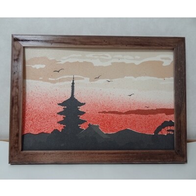 正慶窯 切り絵象嵌 陶画 東寺夕景 京都 お礼品詳細 ふるさと納税なら さとふる