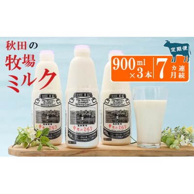 幸せのミルク(ジャージー 牛乳)7ヶ月 定期便 900ml×3本 [No.5685-2567]