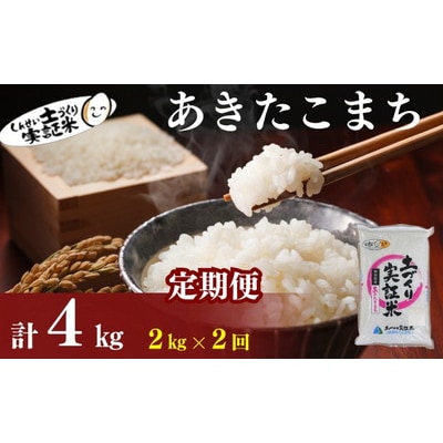 定期便2回 秋田県産 あきたこまち 2kg 計4kg 令和7年産[No.5934-0780]