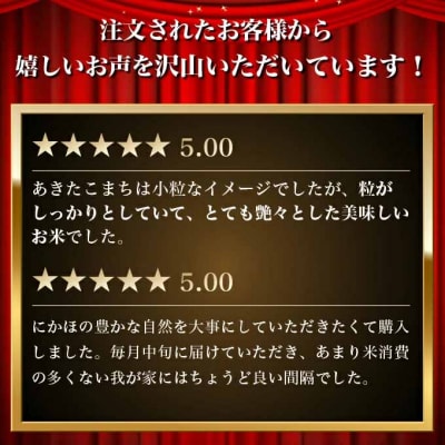 定期便 全12回 秋田県産 あきたこまち 4kg 計48kg 令和7年産[No.5934-0804]