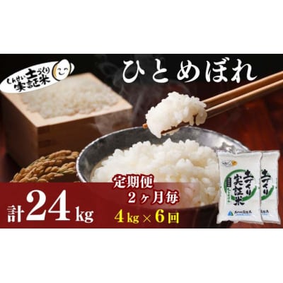 隔月定期便6回 秋田県産 ひとめぼれ 4kg  計24kg 令和7年産[No.5934-0834]