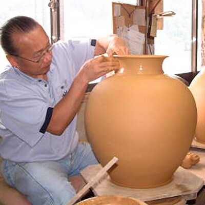 【高取焼】菱水指(横15cm×高さ17センチ)