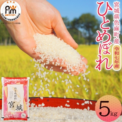 【令和7年産】宮城県　色麻町　ひとめぼれ　精米　5kg