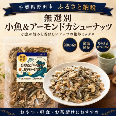 小魚とアーモンド・カシューナッツの200g×6袋セット