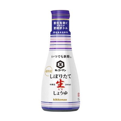 キッコーマン　いつでも新鮮しぼりたて生しょうゆ　200ml×12本