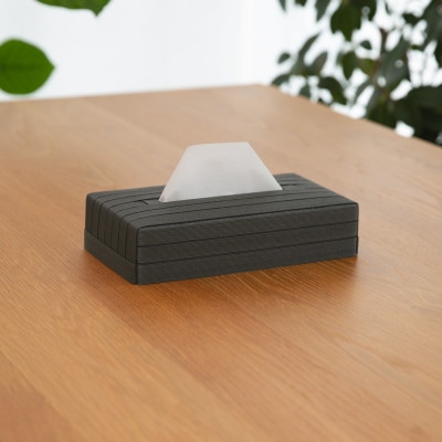 暮らしを彩る道具 バンドシー ティッシュケース mini チャコールグレー [AR091]