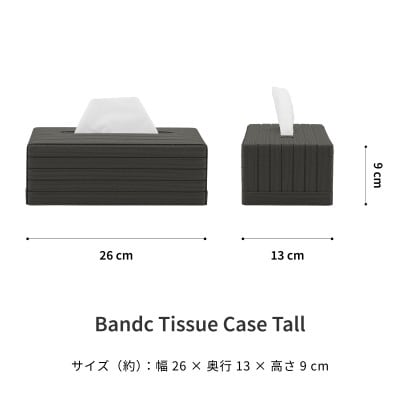 暮らしを彩る道具 バンドシー ティッシュケース Tall チャコールグレー [AR098]