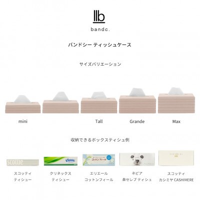 心地よい暮らしをつくる ティッシュケース Max ライトピンク バンドシー [AR164]