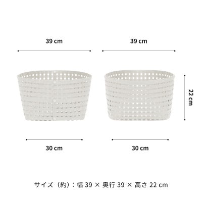 暮らしを整える収納 バンドシー バスケット L3 ホワイト [AR206]