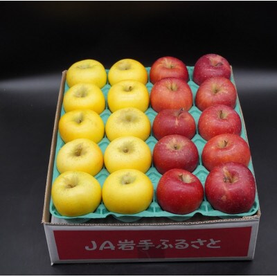 奥州市産りんご赤い誘惑「サンふじ&シナノゴールド」約5kg(20玉)JA岩手 [AQ082]