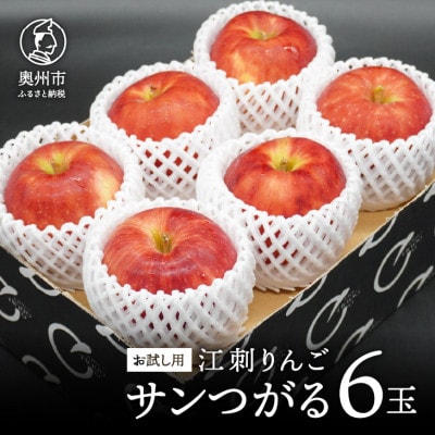 【お試し用】 江刺りんご「サンつがる」6個【冷蔵】 [AQ090]