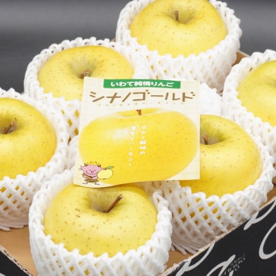 【お試し用】江刺りんご「シナノゴールド」6玉[AQ094]