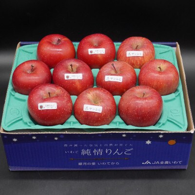 江刺りんご サンふじ&赤い誘惑 サンふじ食べ比べセット 計約2.5kg(8玉～10玉)[AQ099]