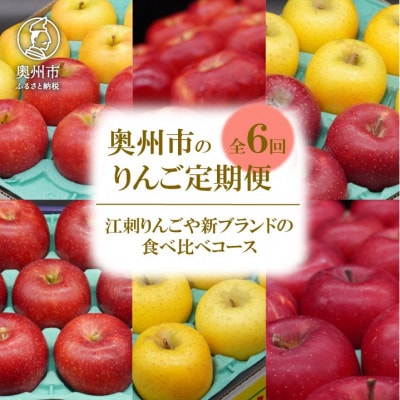 【発送月固定定期便】奥州市りんご定期便(10～3月)江刺りんご新ブランド食べ比べ[AQ030]全6回