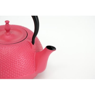 南部鉄器　鉄瓶　末広アラレピンク　1.2リットル　伝統工芸品　IH調理器使用可能 [BS049]