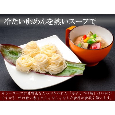 40人前!卵香るそうめん「卵めん」200g×20袋 無添加 岩手名産 [K0025]