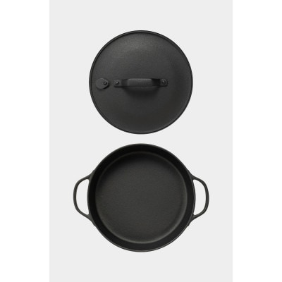 南部鉄器　クックトップ丸浅形20cm IH調理器　伝統工芸品 [Z0048]