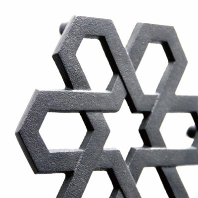 南部鉄器 瓶敷 雪格子【OIGEN作】伝統工芸品 [Z0051]