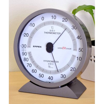スーパーEX高品質温・湿度計 EX-2717 [AJ074]　置き掛け兼用