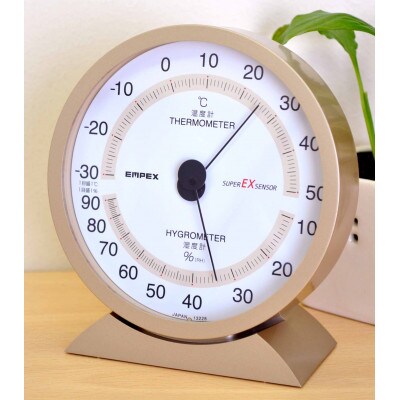 スーパーEX高品質温・湿度計 EX-2718 [AJ075]　置き掛け兼用