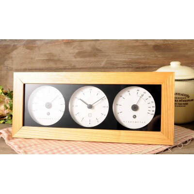 リビ・ウッディ温・湿クロック LV-4300 [AJ088]