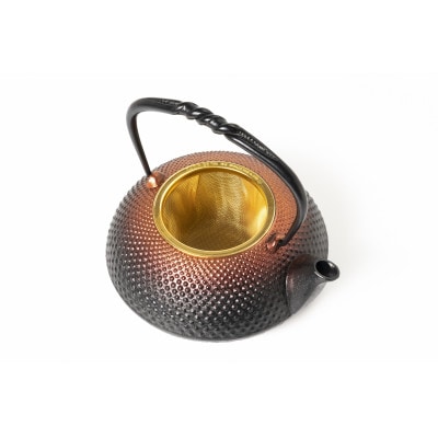 南部鉄器 鉄瓶 ブラックホール鉄瓶鍋敷きセット 0.5L IH調理器 伝統工芸品 [AK011]