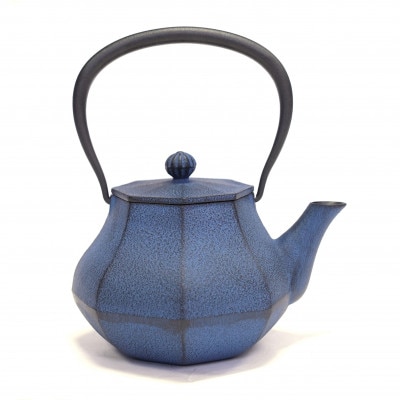 南部鉄器 鉄瓶 みやび 青 0.4L 伝統工芸品 [AK031]