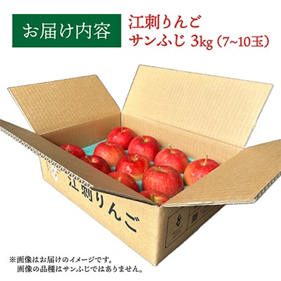 江刺りんご　サンふじ約3kg(7～10玉)【10月31日までの受付】【A0005】