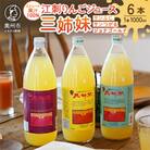 江刺りんごジュース 三姉妹(1000ml瓶×6本) [A0045]