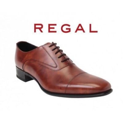REGAL革靴 ストレートチップ 725R ブラウン<奥州市モデル> 23.5cm [AM009]