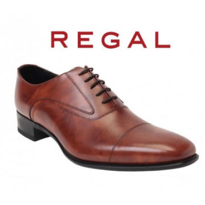 REGAL革靴 ストレートチップ 725R ブラウン<奥州市モデル> 24.0cm [AM009]