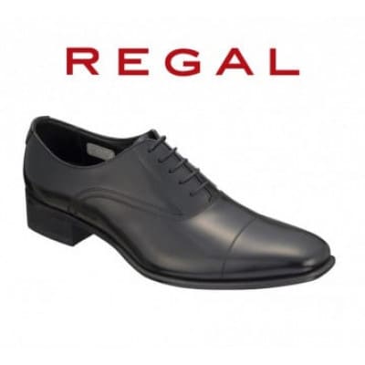 REGAL革靴 ストレートチップ 725R ブラック<奥州市モデル> 24.0cm [AM007]