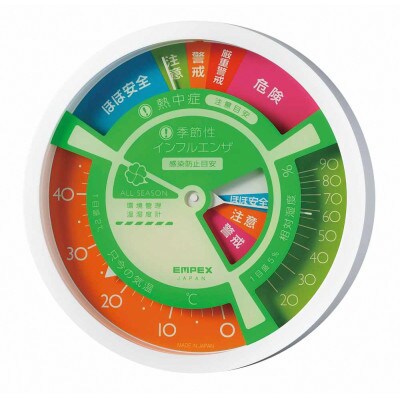 オールシーズン環境管理温度・湿度計 熱中症インフルエンザ感染防止目安 TM-7481 [AJ129]