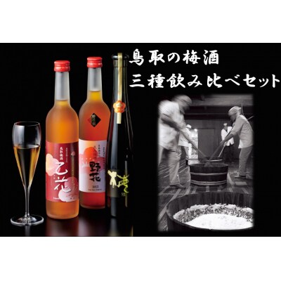 鳥取の梅酒・三種飲み比べセット(74H.)