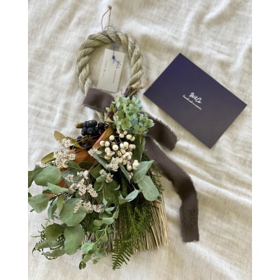 ドライフラワーしめ縄飾り(169M.)