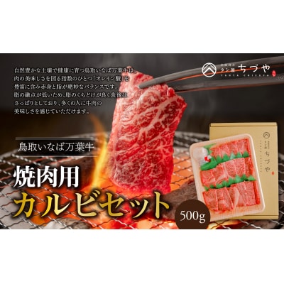 ◆鳥取いなば万葉牛◆カルビセット〔焼肉用〕500g(67M.)