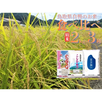 鳥取県産銘柄米食べ比べセット◇精米2kg×3種◇令和7年産(48M.)