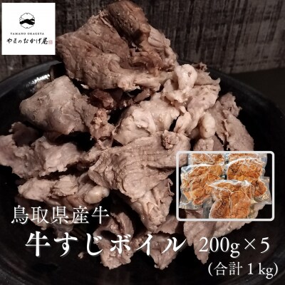 ◆鳥取県産牛◆牛すじボイル1kg(200g×5袋)(98MZ.)