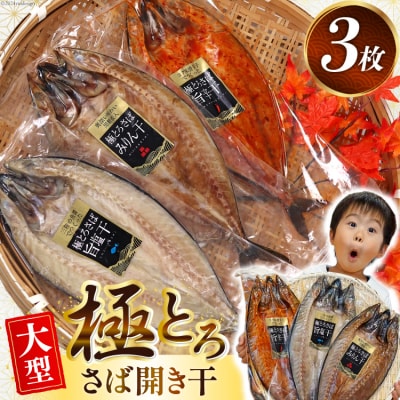 極とろさば開き干 干物3枚セット [カネダイ 宮城県 気仙沼市 20564354]